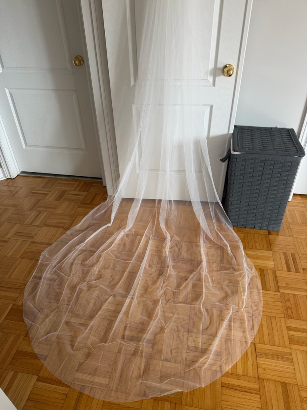 Ivory Cathedral Wedding Veil - Picture 11 of 13